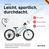 Kinderfahrrad 20 Zoll für Kinder ab 6 Jahren – mit Gangschaltung und Rücktrittbremse
